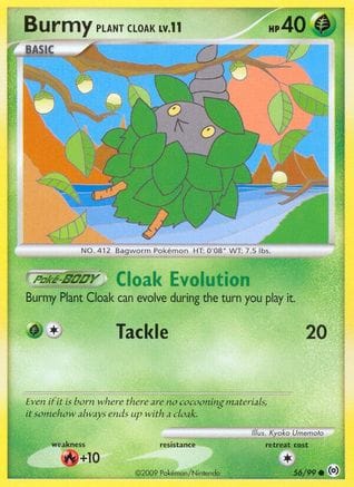 'Pokemon - 'Burmy Plant Cloak 056  - Reverse Holofoil Arceus - Common