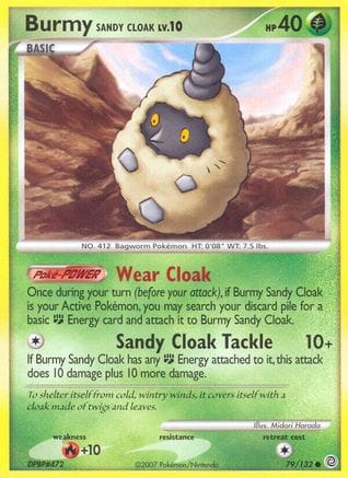 'Pokemon - 'Burmy Sandy Cloak 079  - Reverse Holofoil Secret Wonders - Common