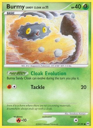 'Pokemon - 'Burmy Sandy Cloak 057/99  Arceus - Common