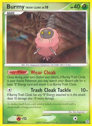 'Pokemon - 'Burmy Trash Cloak 080  Secret Wonders - Common