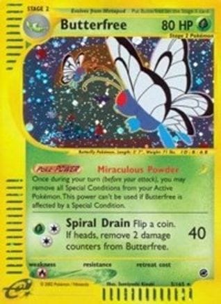 'Pokemon - 'Butterfree (5) 005  - Holofoil Expedition - Holo Rare