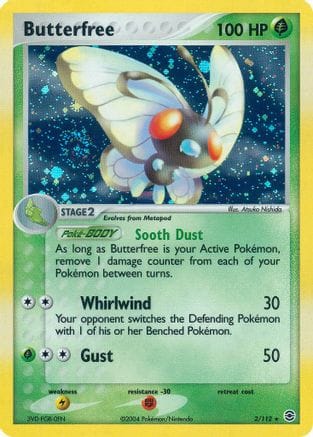'Pokemon - 'Butterfree 002  - Reverse Holofoil FireRed & LeafGreen - Holo Rare