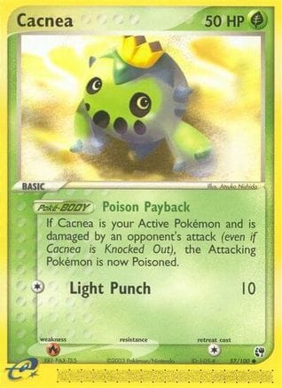 'Pokemon - 'Cacnea 057/100  - Reverse Holofoil Sandstorm - Common