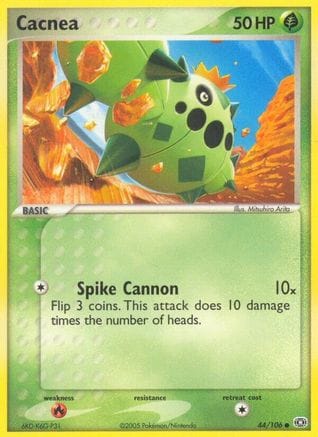 'Pokemon - 'Cacnea 044  - Reverse Holofoil Emerald - Common