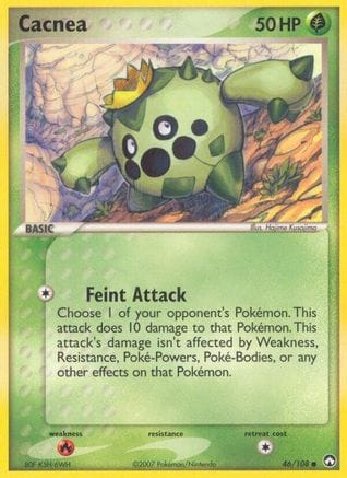 'Pokemon - 'Cacnea 046  - Reverse Holofoil Power Keepers - Common