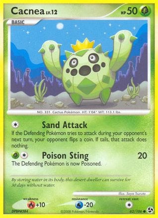 'Pokemon - 'Cacnea 062/106  Great Encounters - Common