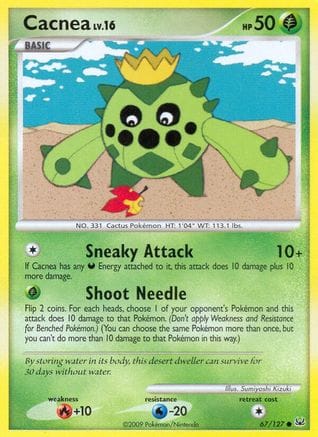 'Pokemon - 'Cacnea 067  - Reverse Holofoil Platinum - Common
