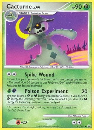 'Pokemon - 'Cacturne 042  Platinum - Uncommon