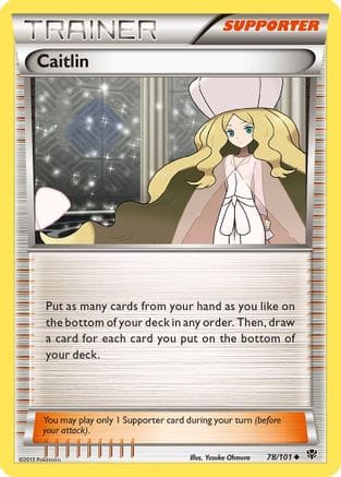 'Pokemon - 'Caitlin 078  - Reverse Holofoil Plasma Blast - Uncommon