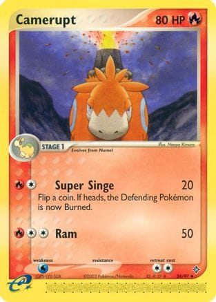 'Pokemon - 'Camerupt 024/97  Dragon - Uncommon