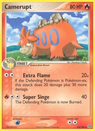 'Pokemon - 'Camerupt 023  - Reverse Holofoil Emerald - Uncommon