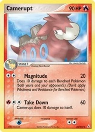 'Pokemon - 'Camerupt 036  - Reverse Holofoil Holon Phantoms - Uncommon