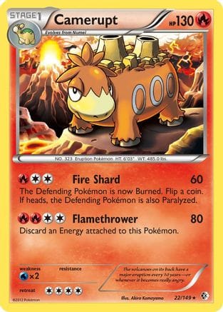 'Pokemon - 'Camerupt 022  Boundaries Crossed - Rare