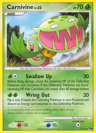 'Pokemon - 'Carnivine 007  POP Series 8 - Uncommon