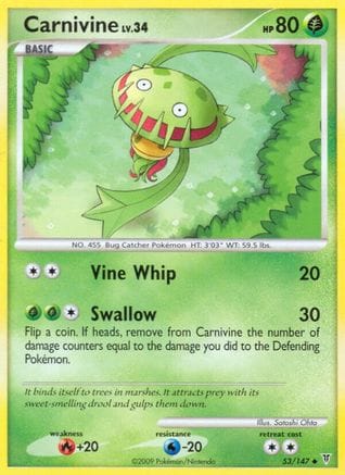 'Pokemon - 'Carnivine 053  - Reverse Holofoil Supreme Victors - Uncommon