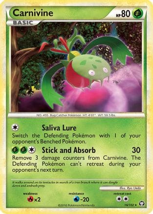 'Pokemon - 'Carnivine 016  Triumphant - Rare