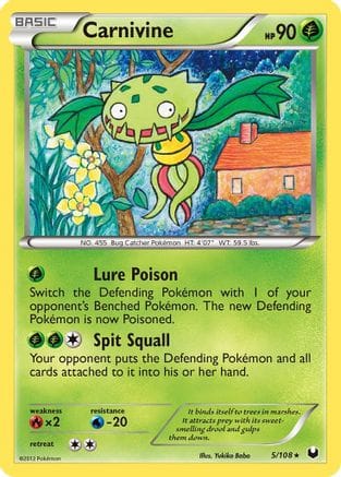 'Pokemon - 'Carnivine 005  Dark Explorers - Rare