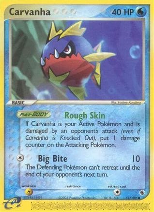 'Pokemon - 'Carvanha 051/109  Ruby and Sapphire - Common