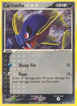 'Pokemon - 'Carvanha 056/107  Deoxys - Common
