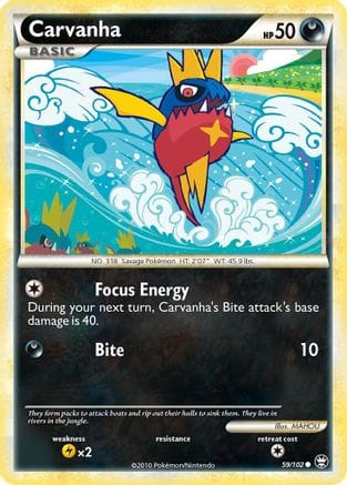 'Pokemon - 'Carvanha 059  - Reverse Holofoil Triumphant - Common
