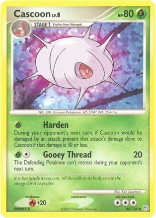 'Pokemon - 'Cascoon 044  - Reverse Holofoil Diamond and Pearl - Uncommon