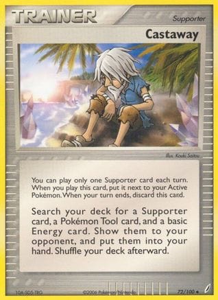 'Pokemon - 'Castaway 072/100  - Reverse Holofoil Crystal Guardians - Uncommon