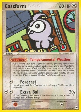 'Pokemon - 'Castform 030  - Reverse Holofoil Hidden Legends - Uncommon
