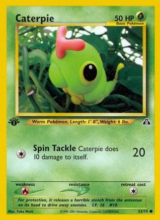 'Pokemon - 'Caterpie 053/75  - 1st Edition Neo Discovery - Common