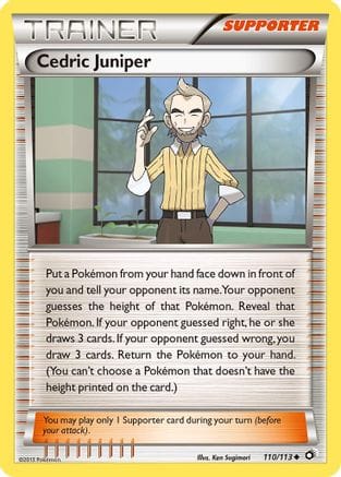 'Pokemon - 'Cedric Juniper 110  Legendary Treasures - Uncommon