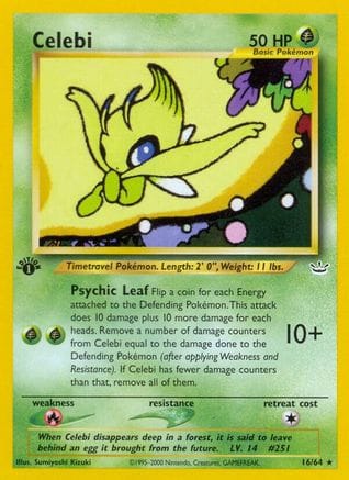 'Pokemon - 'Celebi (16) 016/64  - Unlimited Neo Revelation - Rare