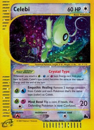 'Pokemon - 'Celebi 145  - Holofoil Skyridge - Secret Rare