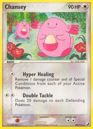 'Pokemon - 'Chansey 020  - Reverse Holofoil Unseen Forces - Rare