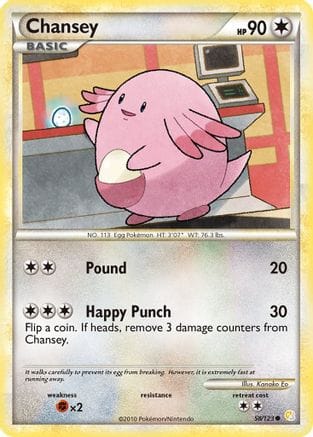 'Pokemon - 'Chansey 058/123  - Reverse Holofoil HeartGold SoulSilver - Common