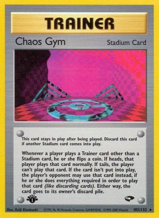 'Pokemon - 'Chaos Gym 102/132  - 1st Edition Gym Challenge - Rare