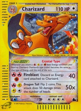 'Pokemon - 'Charizard 146  - Reverse Holofoil Skyridge - Secret Rare