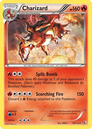 'Pokemon - 'Charizard 019/113  - Reverse Holofoil Legendary Treasures - Holo Rare