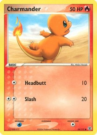 'Pokemon - 'Charmander 058/112  FireRed & LeafGreen - Common