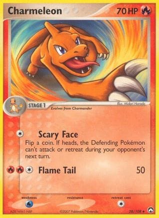 'Pokemon - 'Charmeleon 028/108  Power Keepers - Uncommon