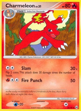 'Pokemon - 'Charmeleon 035/99  - Reverse Holofoil Arceus - Uncommon