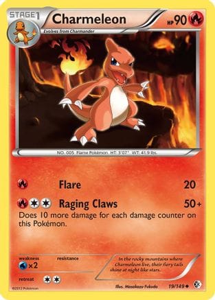 'Pokemon - 'Charmeleon 019/149  Boundaries Crossed - Uncommon