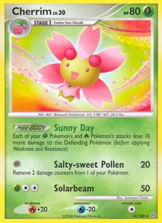'Pokemon - 'Cherrim 014  - Reverse Holofoil Stormfront - Rare