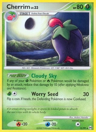 'Pokemon - 'Cherrim 015  - Reverse Holofoil Arceus - Rare