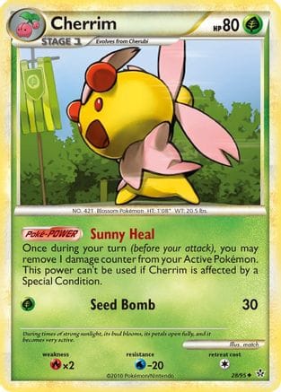 'Pokemon - 'Cherrim 028/95  Unleashed - Uncommon