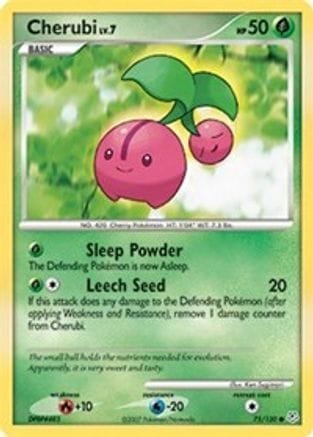 'Pokemon - 'Cherubi 075  - Reverse Holofoil Diamond and Pearl - Common