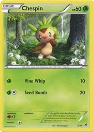 'Pokemon - 'Chespin 003  - Holofoil Kalos Starter Set - Common