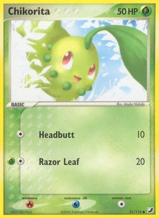 'Pokemon - 'Chikorita 051/115  Unseen Forces - Common