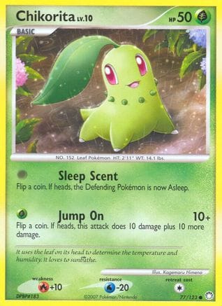 'Pokemon - 'Chikorita 077/123  Mysterious Treasures - Common
