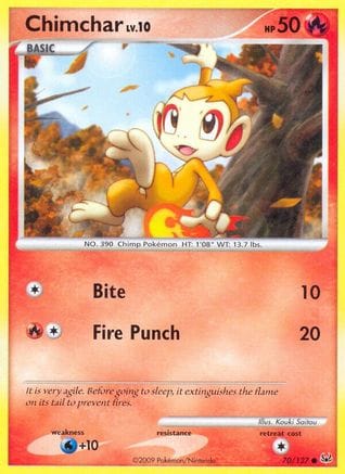 'Pokemon - 'Chimchar 070/127  Platinum - Common