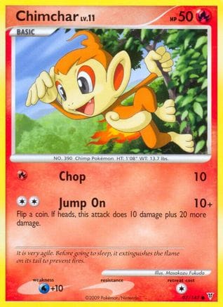 'Pokemon - 'Chimchar 097  - Reverse Holofoil Supreme Victors - Common