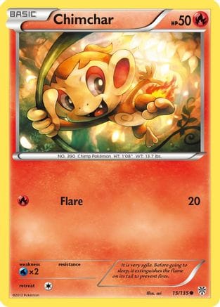 'Pokemon - 'Chimchar 015/135  Plasma Storm - Common